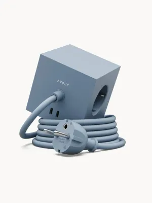 AVOLT Удлинитель Square 1 на 3 розетки с двумя портами USB-C, кабель 180 см