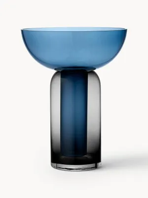 Aytm Ваза Torus из выдувного стекла высотой 33 см, Ø 25 × В 33 см, Синий