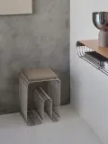 Aytm Подушка на табурет Curva из ткани букле, Ш 28 × Д 32 см, Greige — фото 4