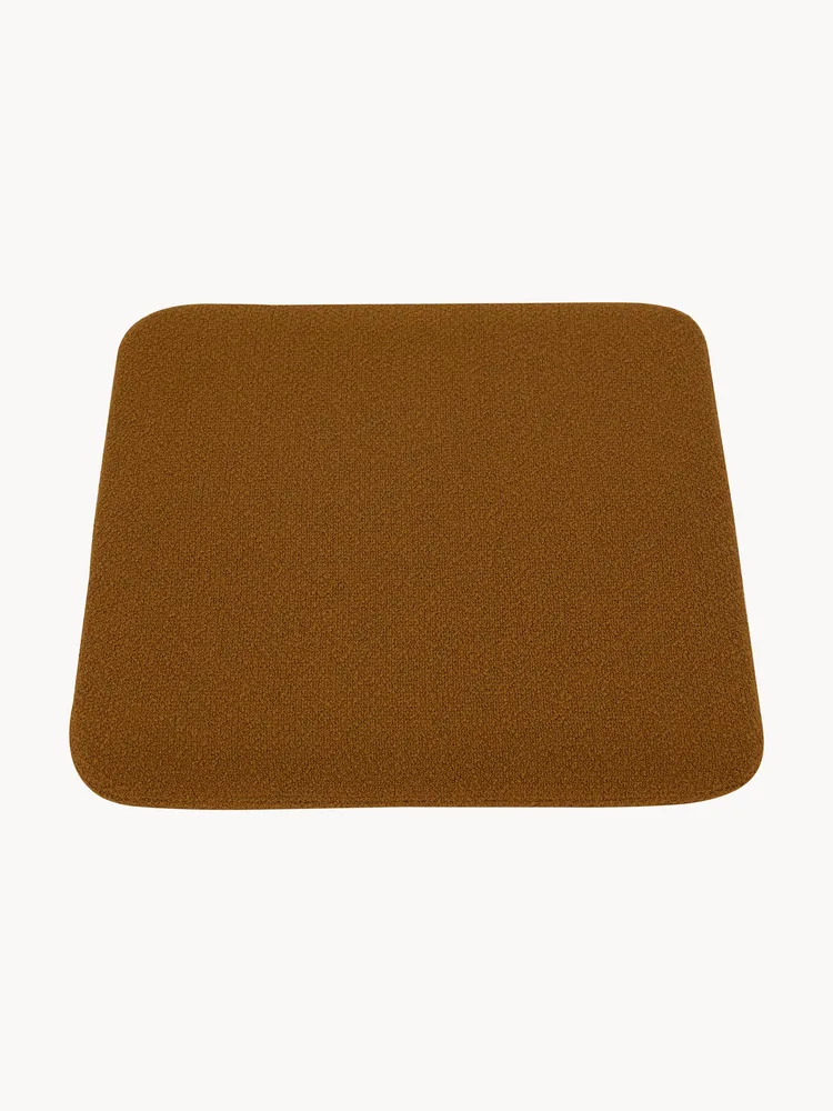 Aytm Подушка на табурет Curva из ткани букле, Ш 28 × Д 32 см, Светлый коричневый