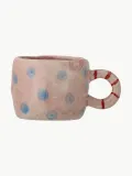 Bloomingville Mini Кружка детская Nini из каменной керамики, 100 мл, диаметр 7 см, с розово-голубым узором — фото 1