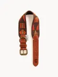 Buddys Dogwear Ошейник для собак Etna ручной работы из кожи с хлопковым плетением, ширина 4 см, длина 32, 40 и 48 см, коричнево-оранжевый — фото 3