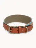 Buddys Dogwear Ошейник для собак Etna ручной работы из кожи с хлопковым плетением, ширина 4 см, длина 32, 40 и 48 см, зелёно-бирюзовый — фото 7