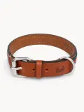 Buddys Dogwear Ошейник для собак Baseball ручной работы из кожи и хлопка, ширина 2 см, три размера до 48 см, зелёный с красным — фото 2