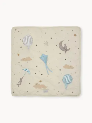 Cam Cam Copenhagen Развивающий коврик Dreamland хлопковый с пищалкой и погремушкой, 80 x 80 см, кремово-белый с цветным рисунком