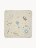 Cam Cam Copenhagen Развивающий коврик Dreamland хлопковый с пищалкой и погремушкой, 80 x 80 см, кремово-белый с цветным рисунком — фото 1