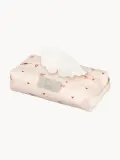Cam Cam Copenhagen Чехол для влажных салфеток Bows из хлопка, ширина 25 см, светло-бежевый с персиковым и пыльно-розовым — фото 1