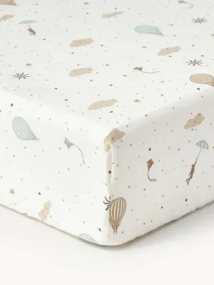 Cam Cam Copenhagen Простыня на резинке в детскую кроватку Dreamland из хлопка, 60×120 см, глубина 15 см, молочно-белая