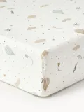 Cam Cam Copenhagen Простыня на резинке в детскую кроватку Dreamland из хлопка, 60×120 см, глубина 15 см, молочно-белая — фото 1