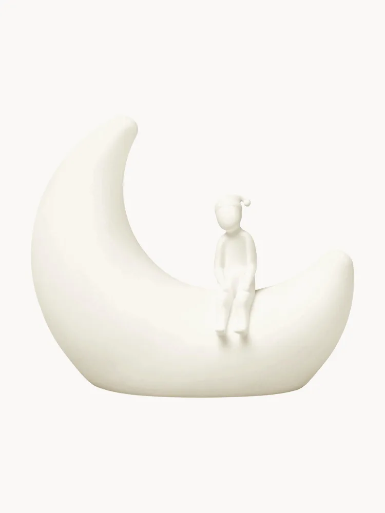 Cam Cam Copenhagen Настольный светильник детский Moon с плавной сменой цвета, силиконовый, 17х15х7 см, молочно-белый
