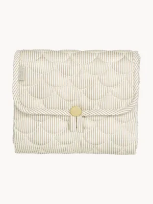 Cam Cam Copenhagen Коврик для пеленания дорожный складной Camel из хлопка с карманом, 44х70 см, бежевый с кремовым