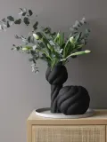 Cooee Design Ваза ручной росписи Twist Ball из керамики, высота 20 см — фото 2