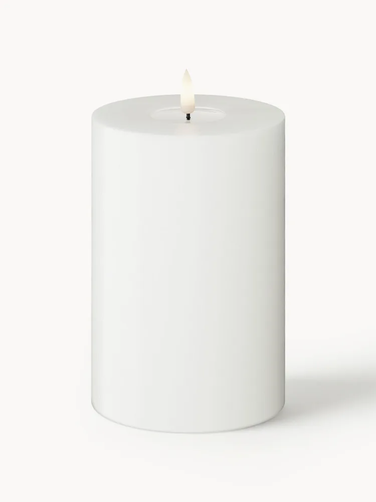 Свеча светодиодная Deluxe Home Art Real Flame, высота 15 см, Ø 10 × В 15 см, Белый