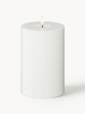 Свеча светодиодная Deluxe Home Art Real Flame, высота 15 см, Ø 10 × В 15 см, Белый