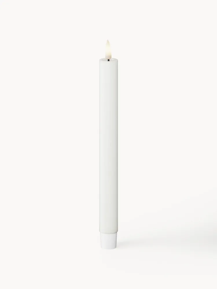 Набор светодиодных свечей Deluxe Home Art Real Flame, 2 предмета, В 24 см, Белый