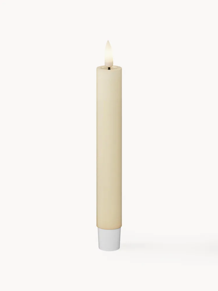 Набор светодиодных свечей Deluxe Home Art Real Flame, 2 предмета, В 15 см, Кремово-белый