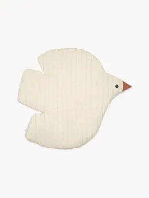 Ferm Living Kids Коврик игровой детский Swif лоскутный в форме птицы из органического хлопка, 80 x 110 см, молочно-белый