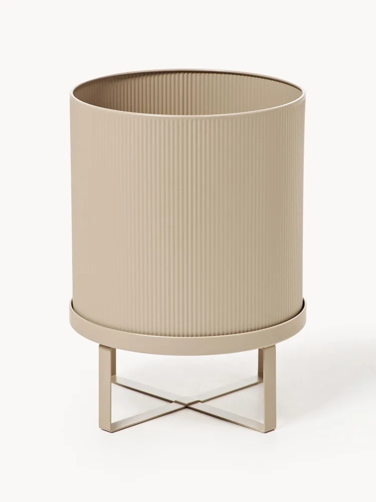 Ferm Living Кашпо на подставке Bau, 38 см, Ø 28 × В 38 см, Светлый бежевый