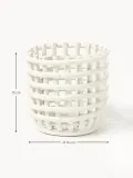 Ferm Living Корзина для хранения Nalan из керамики ручной работы, Ø 16 × В 15 см, Приглушённый белый — фото 2