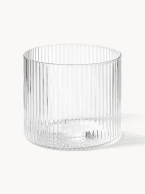 Ferm Living Набор стаканов Ripple низкой формы, 4 шт., 200 мл, прозрачные глянцевые