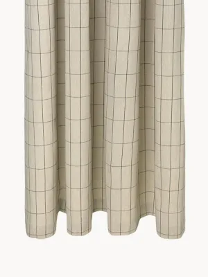 Ferm Living Штора для ванной Chambray хлопковая, Ш 160 × Д 205 см, Светлый бежевый