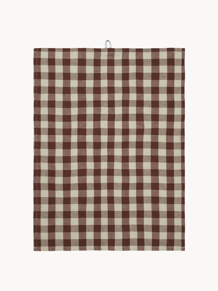 Ferm Living Полотенце кухонное Hale, Ш 50 × Д 70 см, Бордовый