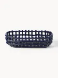 Ferm Living Корзина для хранения Nalan из керамики ручной работы, Ш 30 × Г 15 см, Тёмный синий — фото 3