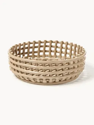Ferm Living Чаша декоративная из керамики Centrepiece, диаметр 29 см, Ø 29 × В 10 см, Светлый бежевый