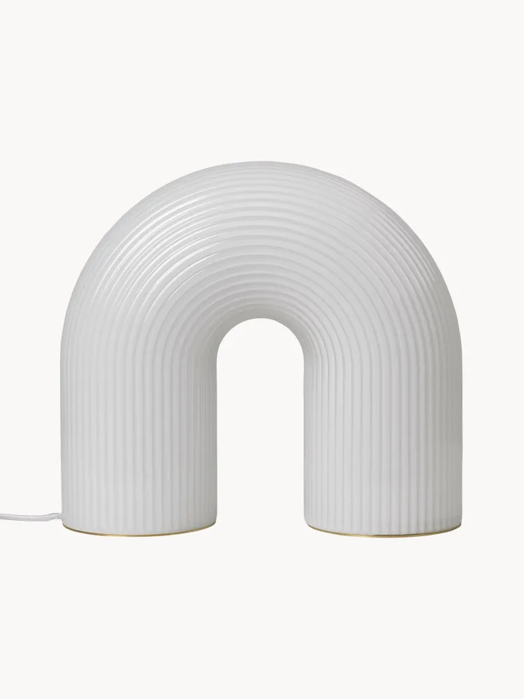 Ferm Living Настольный светильник Vuelta, Ш 22 × В 22 см, Белый