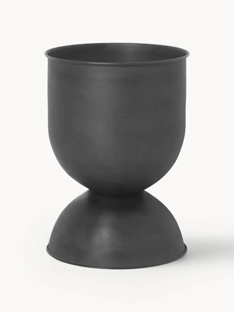 Ferm Living Кашпо Hourglass, высота 43 см, Ø 30 × В 43 см, Чёрный
