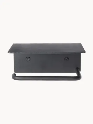 Ferm Living Держатель для туалетной бумаги Dora настенный с полкой, Ш 14 × В 11 см, Чёрный