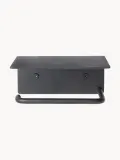 Ferm Living Держатель для туалетной бумаги Dora настенный с полкой, Ш 14 × В 11 см, Чёрный — фото 1