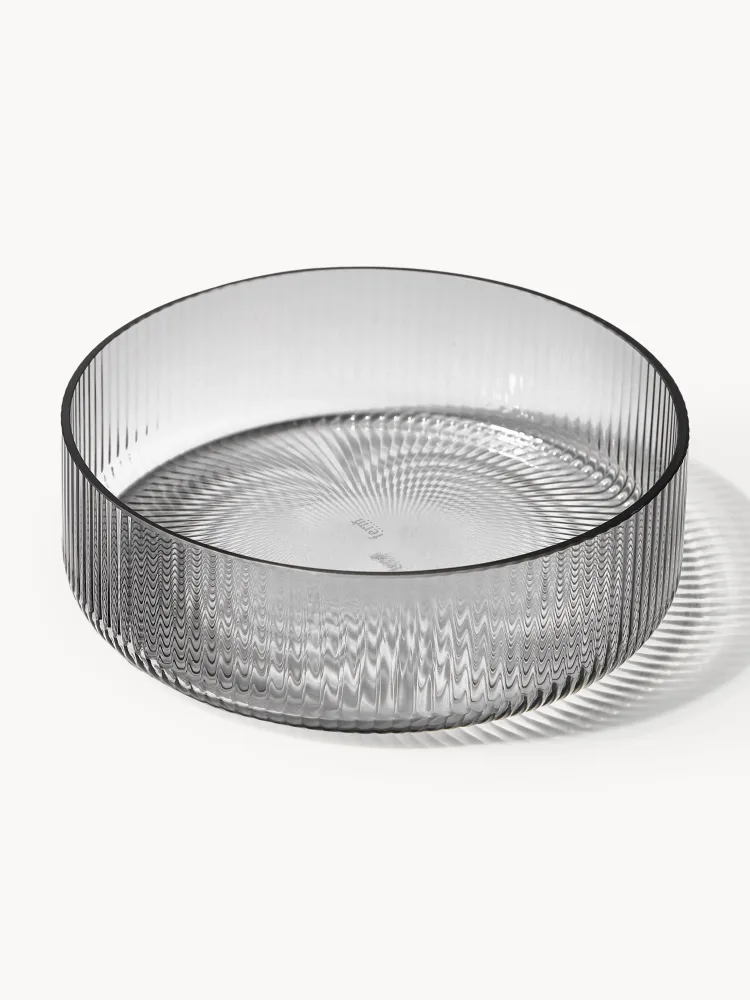 Ferm Living Набор мисочек Ripple из выдувного стекла, серые, 4 предмета