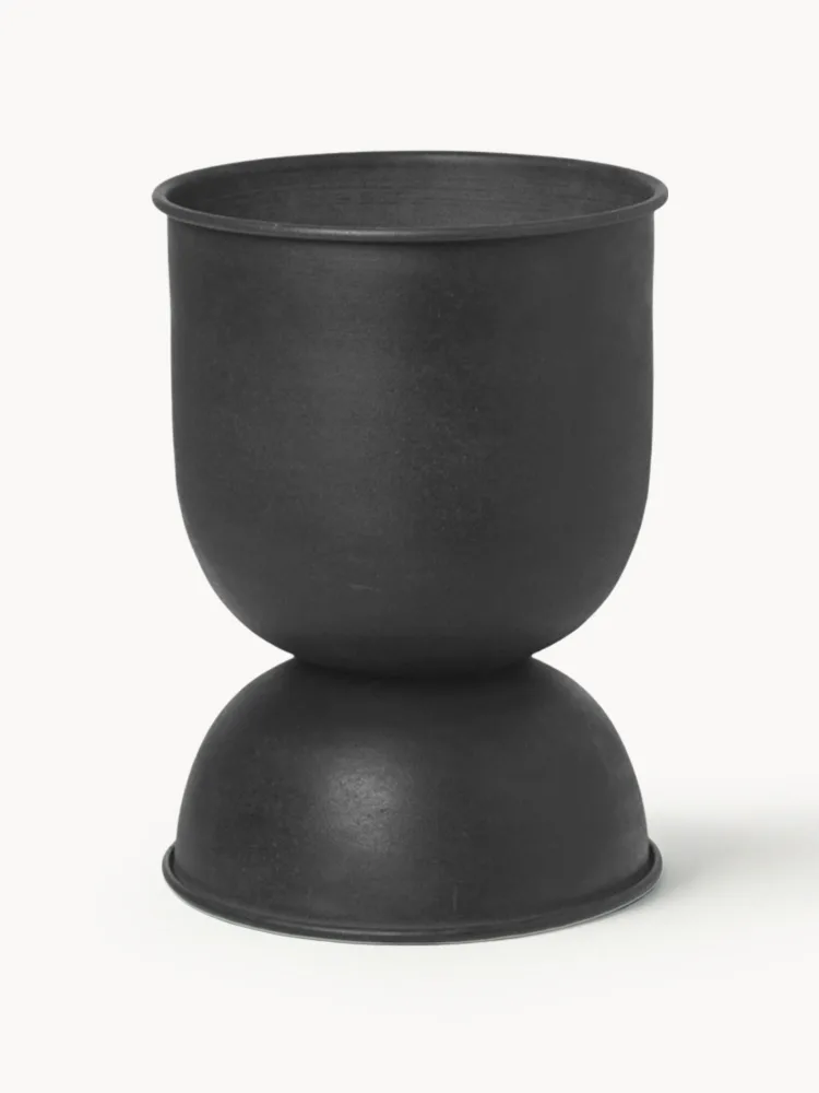 Ferm Living Кашпо Hourglass, высота 30 см, Ø 21 × В 30 см, Чёрный