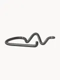 Ferm Living Держатель для туалетной бумаги Curvature настенный из латуни, Ш 15 × В 5 см, Чёрный — фото 1