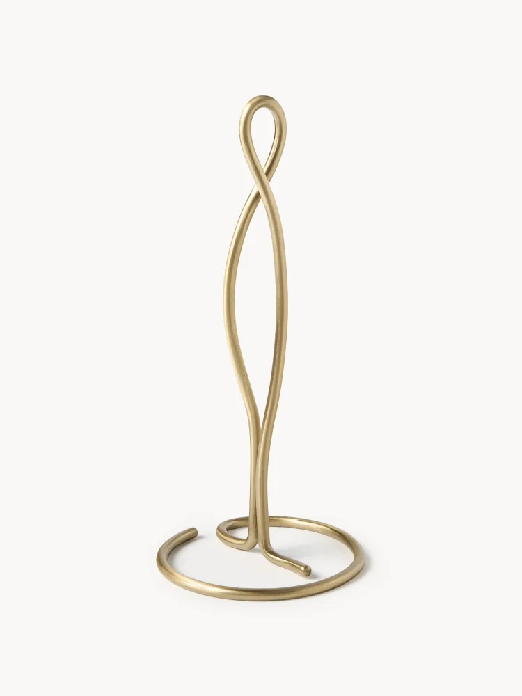 Ferm Living Держатель для бумажных полотенец Curvature из латуни, 31 см