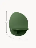Ferm Living Kids Полка настенная Pilu с высоким задником для детской, 20х25х15 см, тёмно-зелёная матовая — фото 2