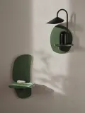 Ferm Living Kids Полка настенная Pilu с высоким задником для детской, 20х25х15 см, тёмно-зелёная матовая — фото 4