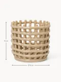 Ferm Living Корзина для хранения Nalan из керамики ручной работы, Ø 16 × В 15 см, Светлый бежевый — фото 2