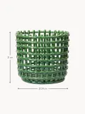 Ferm Living Корзина для хранения Nalan из керамики ручной работы, Ø 24 × В 21 см, Зелёный — фото 2