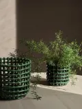 Ferm Living Корзина для хранения Nalan из керамики ручной работы, Ø 24 × В 21 см, Зелёный — фото 6