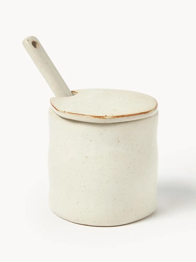 Ferm Living Банка для хранения с ложкой Flow с реактивной глазурью, 3 предмета