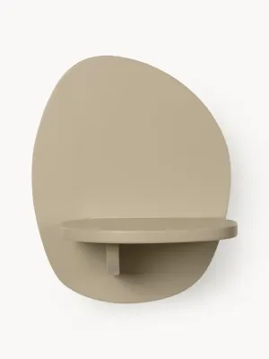 Ferm Living Kids Полка настенная Pilu с высоким задником для детской, 20х25х15 см, светло-бежевая матовая