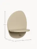 Ferm Living Kids Полка настенная Pilu с высоким задником для детской, 20х25х15 см, светло-бежевая матовая — фото 2