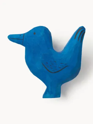 Ferm Living Kids Крючок для дома настенный Anton из дерева осины, ручная резьба, 11х11 см, синий
