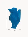 Ferm Living Kids Крючок для дома настенный Anton из дерева осины, ручная резьба, 11х11 см, синий — фото 2
