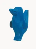 Ferm Living Kids Крючок для дома настенный Anton из дерева осины, ручная резьба, 11х11 см, синий — фото 3