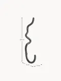 Ferm Living Крючок настенный Curvature узкий из латуни ручной работы, 3х20 см, чёрный матовый — фото 2