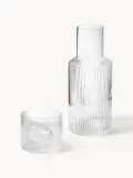Комплект Ferm Living Ripple карафка и стакан, прозрачные, 2 предмета — фото 1