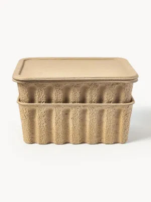 Ferm Living Набор коробок для хранения Pulp, 2 предмета, Ш 40 × Г 30 см, Бежевый
